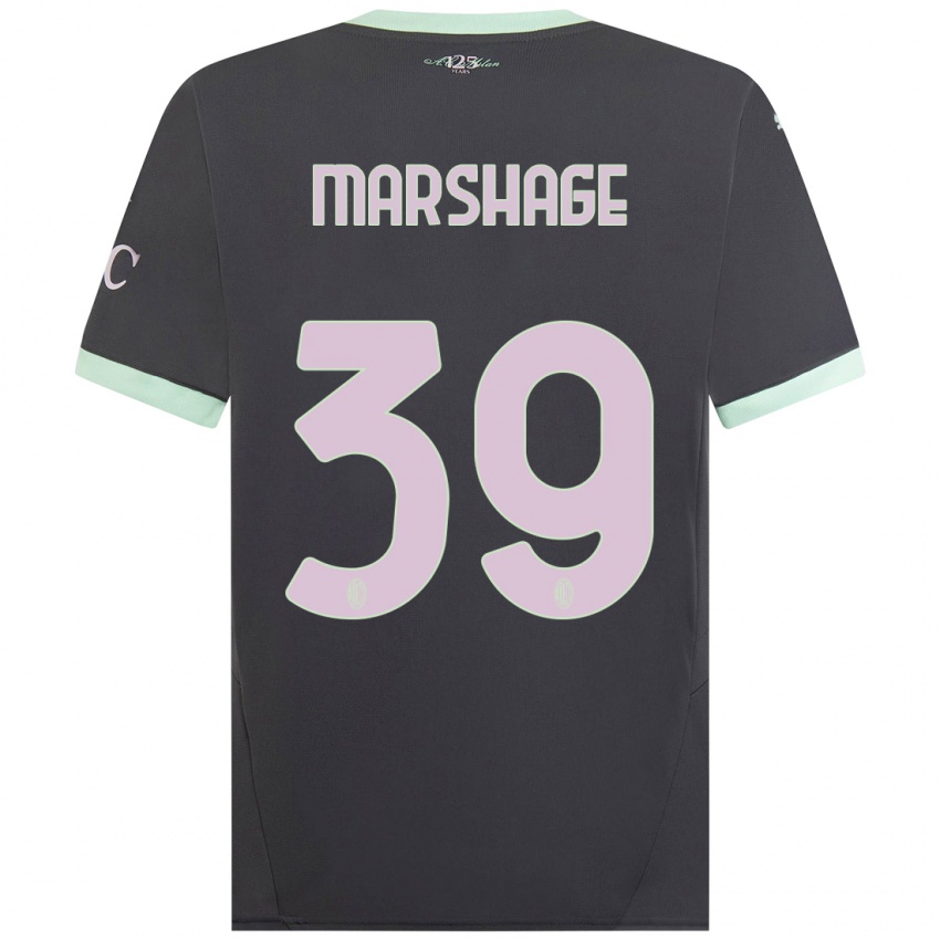 Gyermek Wilgot Marshage #39 Szürke Harmadik Számú Jersey 2024/25 Mez Póló Ing