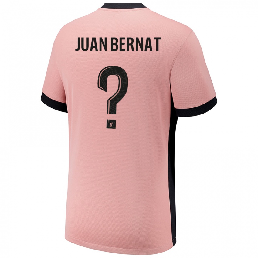 Gyermek Juan Bernat #0 Rozsda Rózsaszín Harmadik Számú Jersey 2024/25 Mez Póló Ing