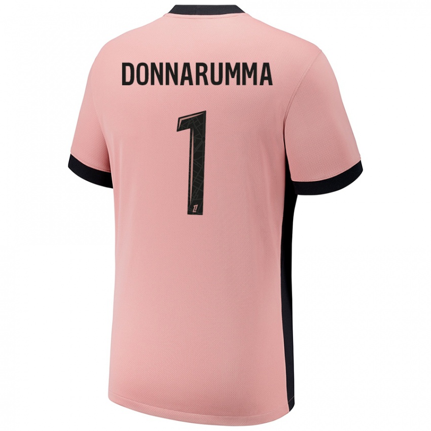 Gyermek Gianluigi Donnarumma #1 Rozsda Rózsaszín Harmadik Számú Jersey 2024/25 Mez Póló Ing