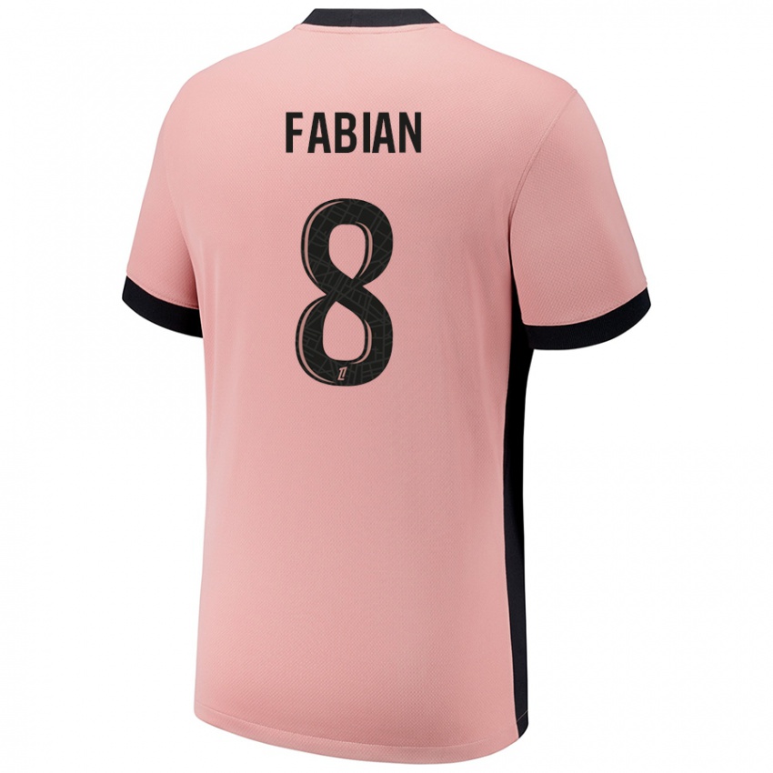 Gyermek Fabián Ruiz #8 Rozsda Rózsaszín Harmadik Számú Jersey 2024/25 Mez Póló Ing