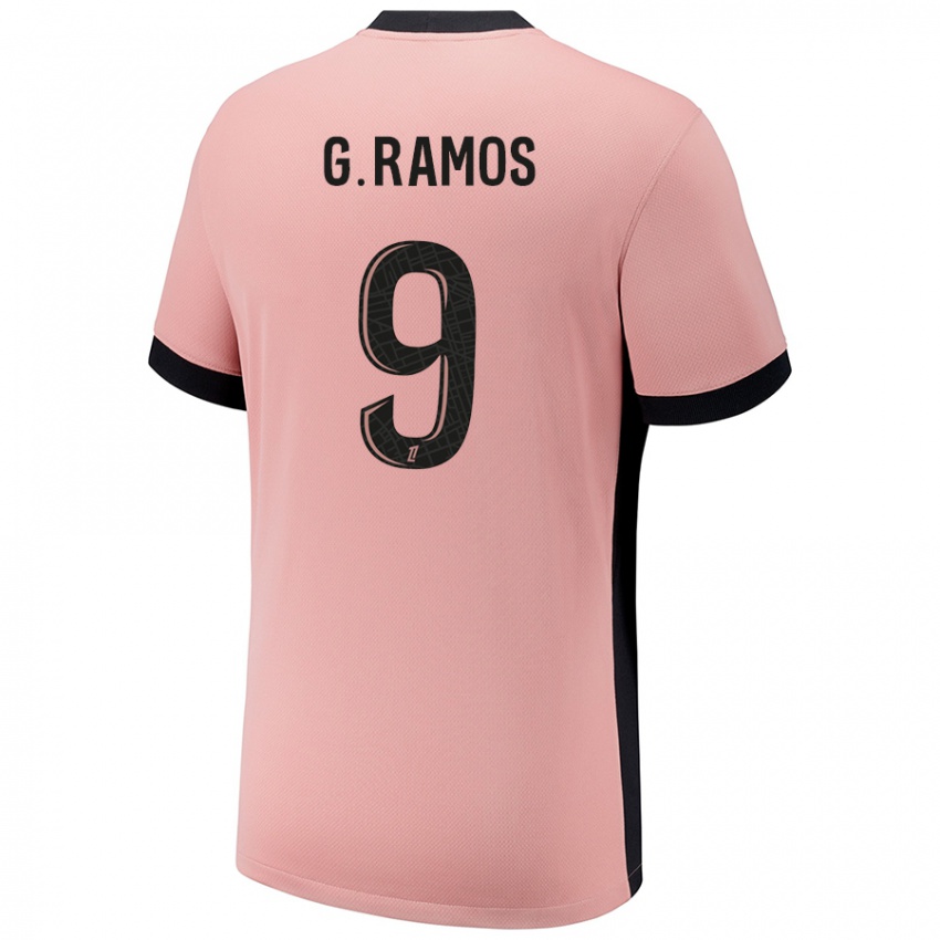 Gyermek Gonçalo Ramos #9 Rozsda Rózsaszín Harmadik Számú Jersey 2024/25 Mez Póló Ing