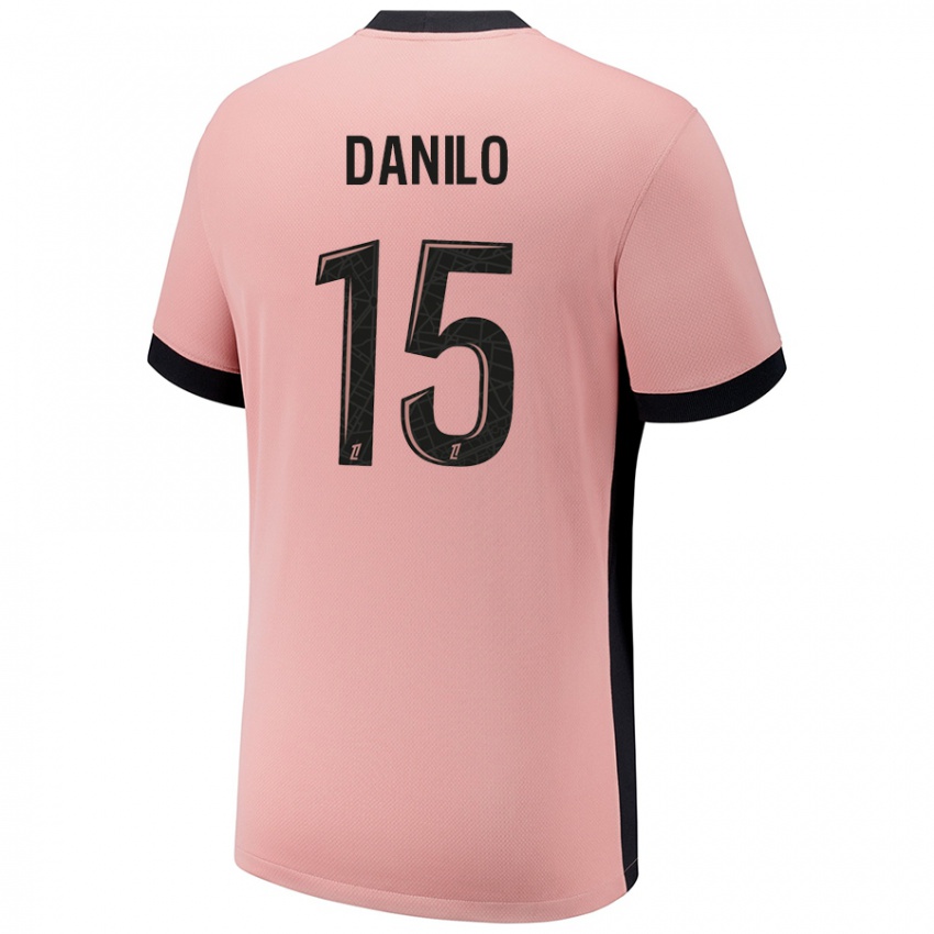 Gyermek Danilo Pereira #15 Rozsda Rózsaszín Harmadik Számú Jersey 2024/25 Mez Póló Ing