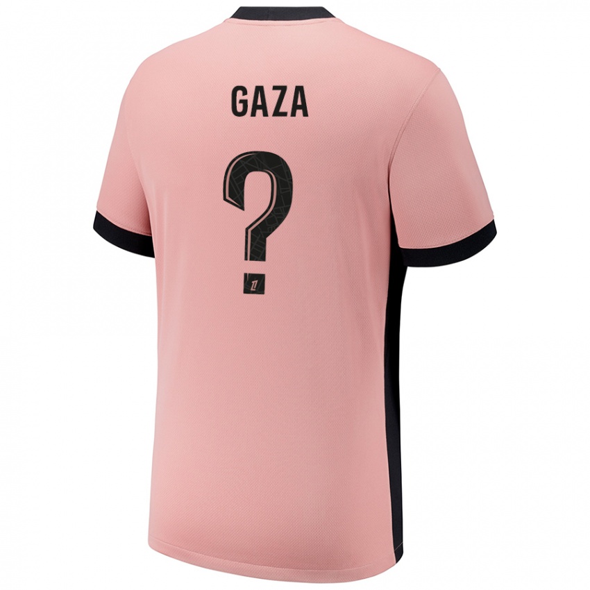 Gyermek Johnny Gaza #0 Rozsda Rózsaszín Harmadik Számú Jersey 2024/25 Mez Póló Ing