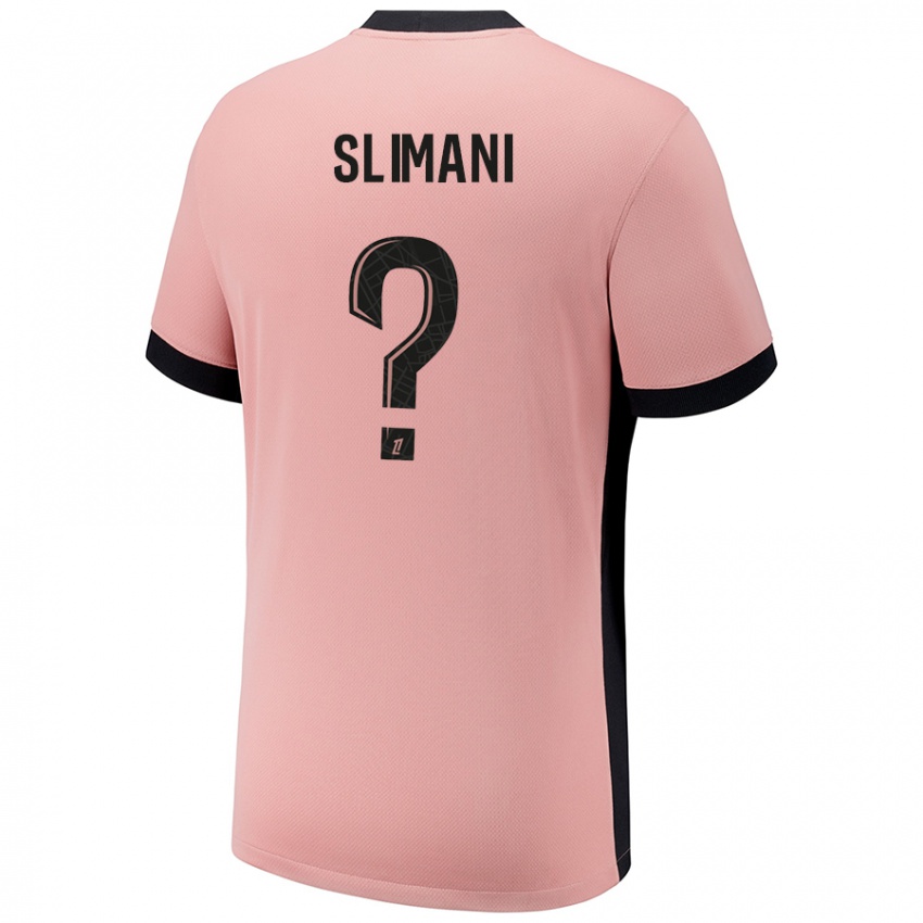 Gyermek Yacine Slimani #0 Rozsda Rózsaszín Harmadik Számú Jersey 2024/25 Mez Póló Ing