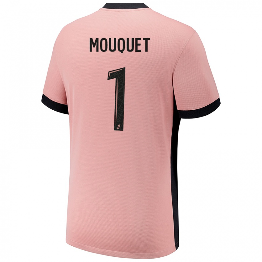 Gyermek Louis Mouquet #1 Rozsda Rózsaszín Harmadik Számú Jersey 2024/25 Mez Póló Ing