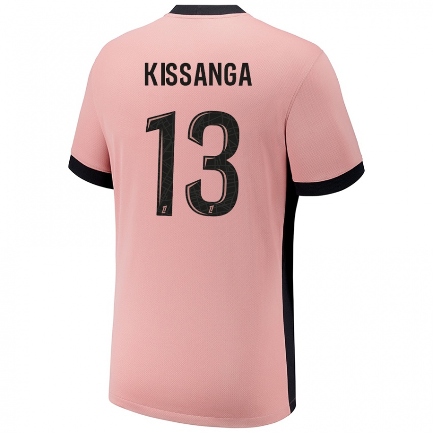 Gyermek Hugo Kissanga #13 Rozsda Rózsaszín Harmadik Számú Jersey 2024/25 Mez Póló Ing