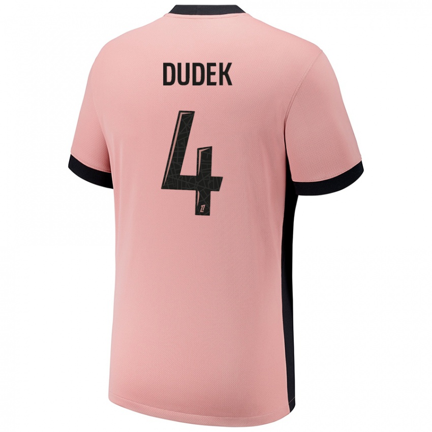 Gyermek Paulina Dudek #4 Rozsda Rózsaszín Harmadik Számú Jersey 2024/25 Mez Póló Ing