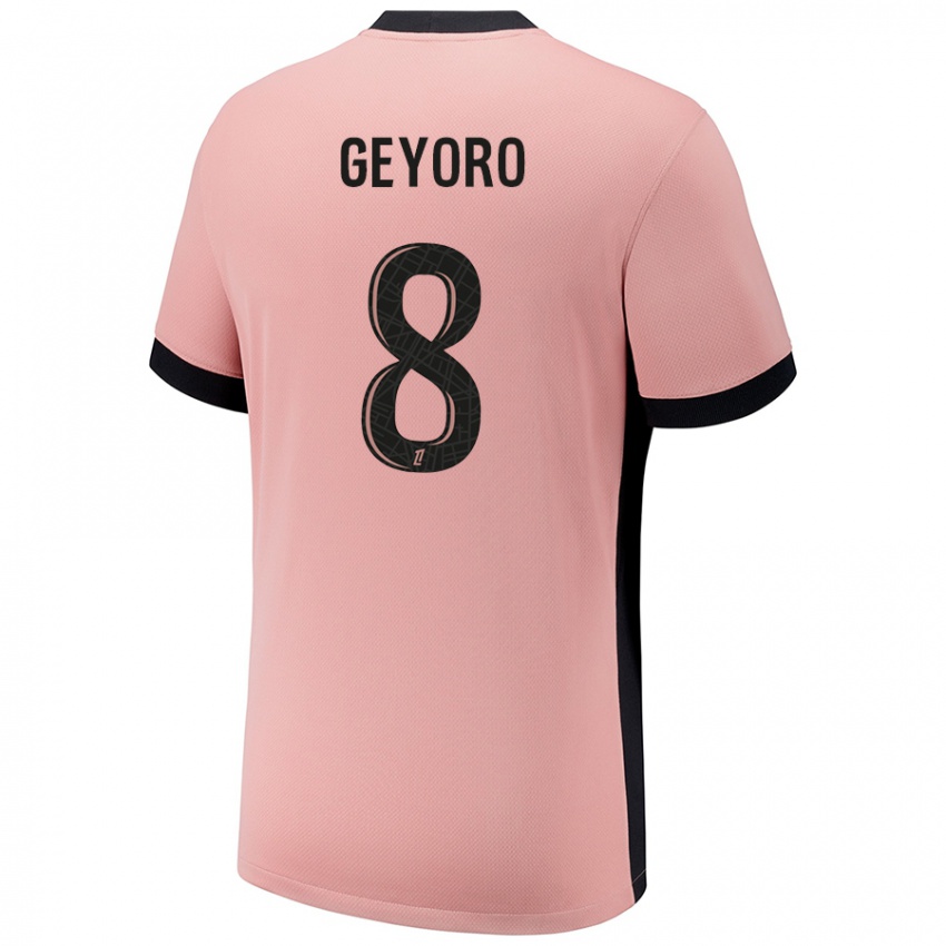 Gyermek Grace Geyoro #8 Rozsda Rózsaszín Harmadik Számú Jersey 2024/25 Mez Póló Ing