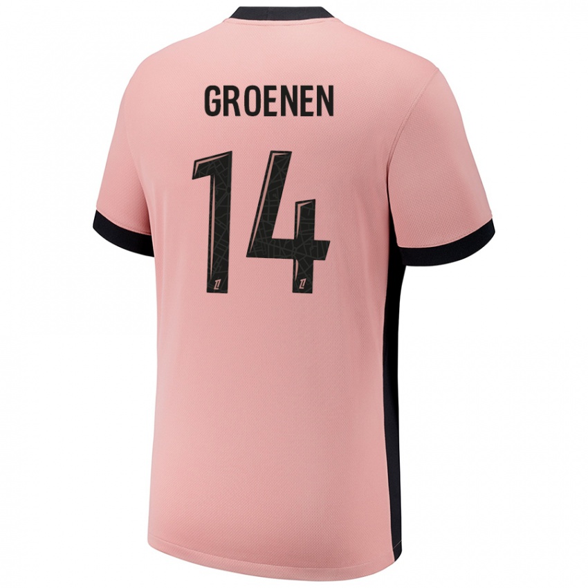 Gyermek Jackie Groenen #14 Rozsda Rózsaszín Harmadik Számú Jersey 2024/25 Mez Póló Ing