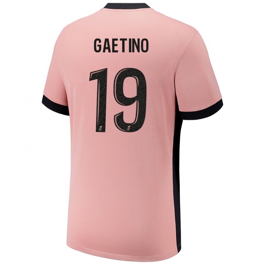 Gyermek Eva Gaetino #19 Rozsda Rózsaszín Harmadik Számú Jersey 2024/25 Mez Póló Ing