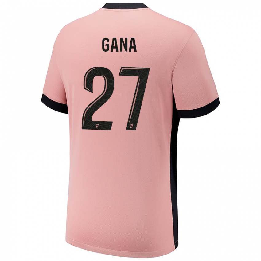 Gyermek Idrissa Gana Gueye #27 Rozsda Rózsaszín Harmadik Számú Jersey 2024/25 Mez Póló Ing