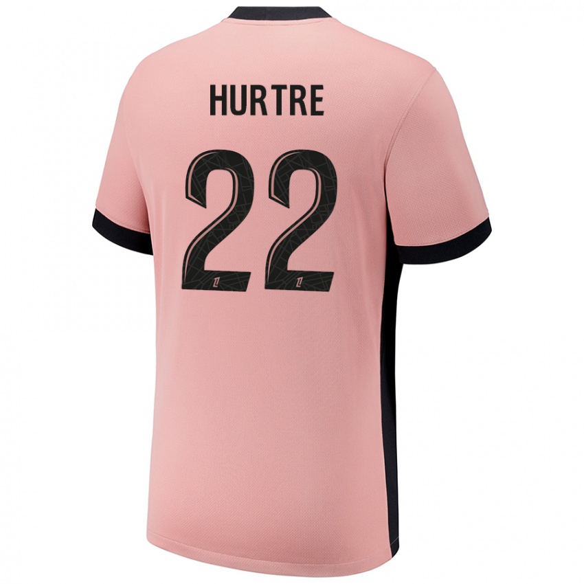 Gyermek Oceane Hurtre #22 Rozsda Rózsaszín Harmadik Számú Jersey 2024/25 Mez Póló Ing