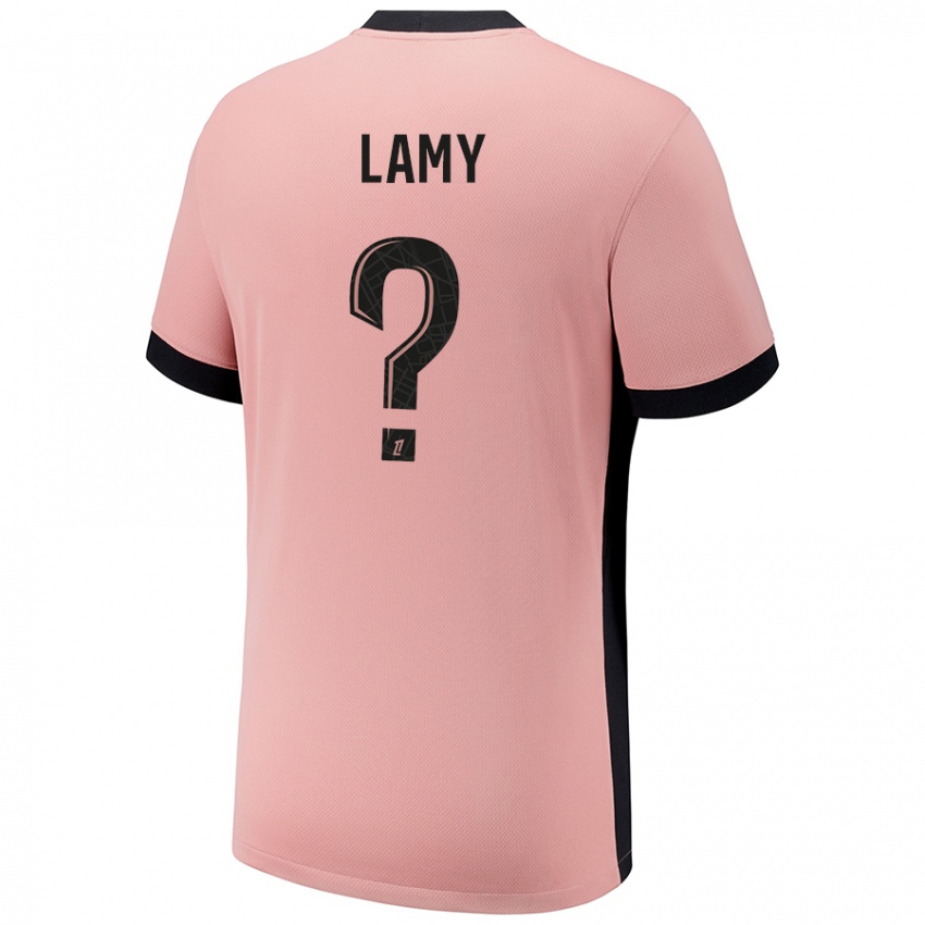 Gyermek Hugo Lamy #0 Rozsda Rózsaszín Harmadik Számú Jersey 2024/25 Mez Póló Ing