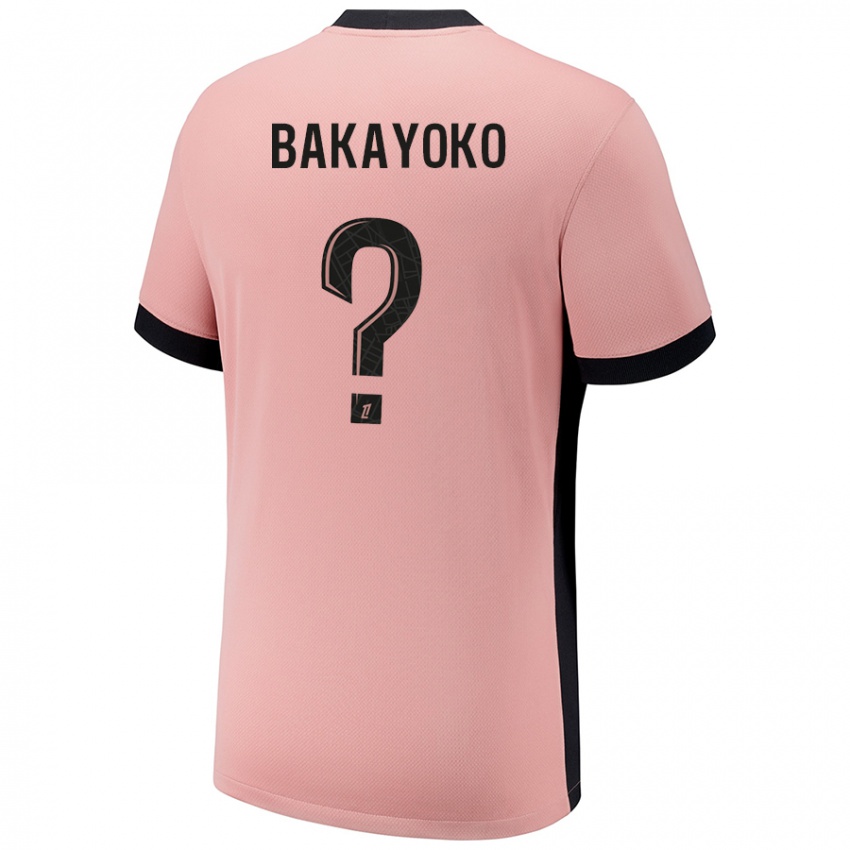 Gyermek Ibrahim Bakayoko #0 Rozsda Rózsaszín Harmadik Számú Jersey 2024/25 Mez Póló Ing