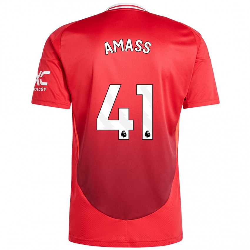 Férfi Harry Amass #41 Élénkpiros Hazai Jersey 2024/25 Mez Póló Ing