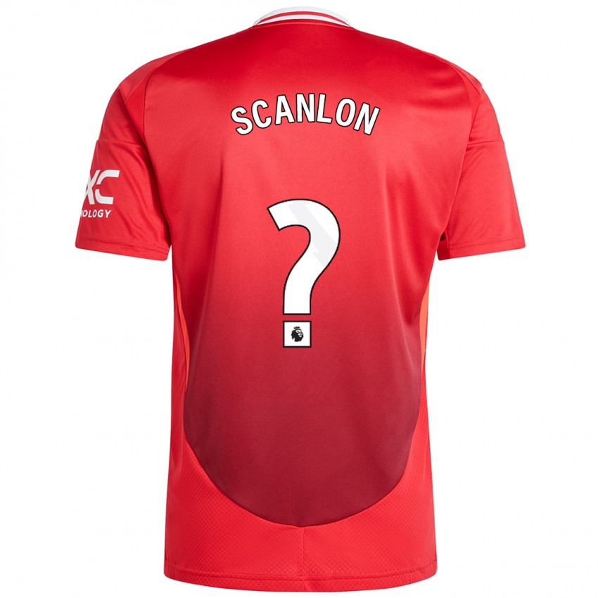 Férfi Luca Scanlon #0 Élénkpiros Hazai Jersey 2024/25 Mez Póló Ing