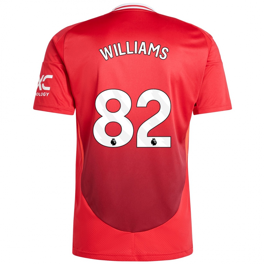 Férfi Ethan Williams #82 Élénkpiros Hazai Jersey 2024/25 Mez Póló Ing