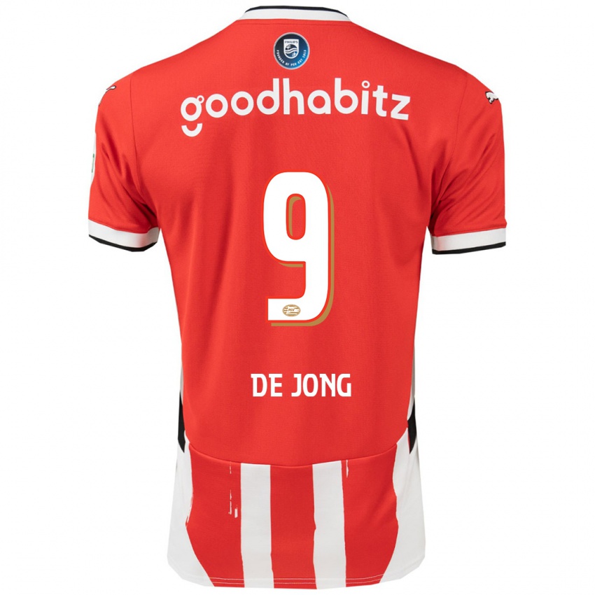 Férfi Luuk De Jong #9 Piros Fehér Hazai Jersey 2024/25 Mez Póló Ing