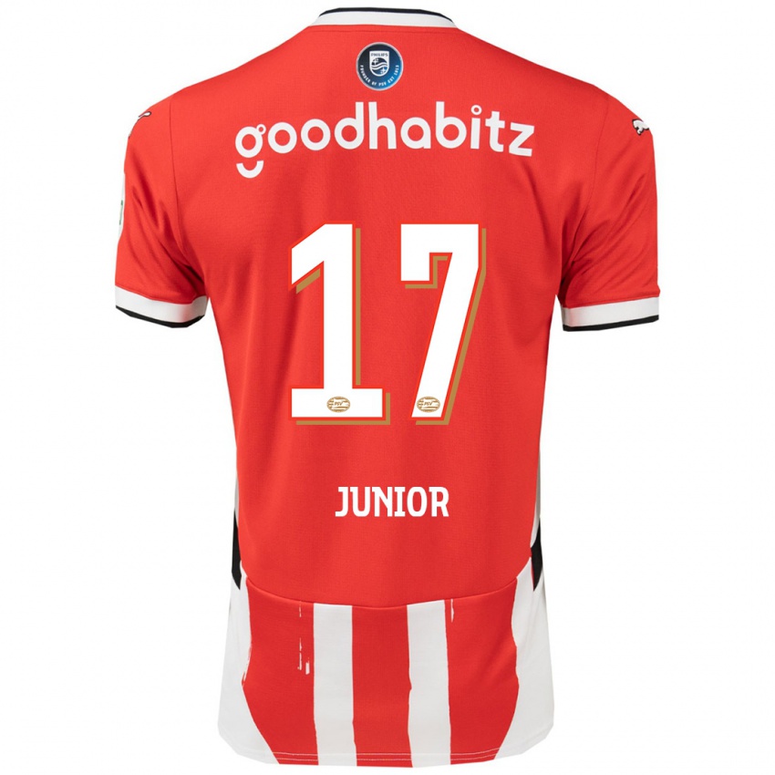 Férfi Mauro Junior #17 Piros Fehér Hazai Jersey 2024/25 Mez Póló Ing