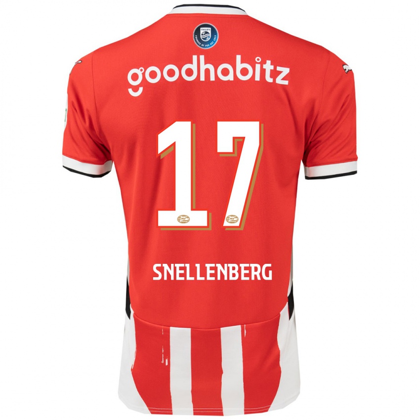 Férfi Maxime Snellenberg #17 Piros Fehér Hazai Jersey 2024/25 Mez Póló Ing