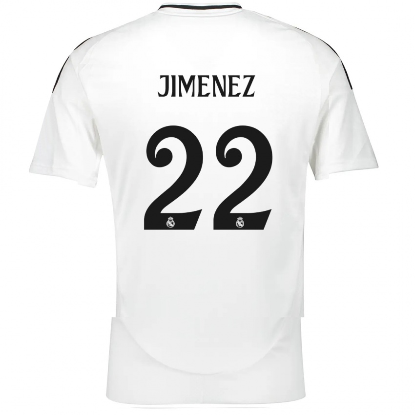 Férfi David Jimenez #22 Fehér Hazai Jersey 2024/25 Mez Póló Ing