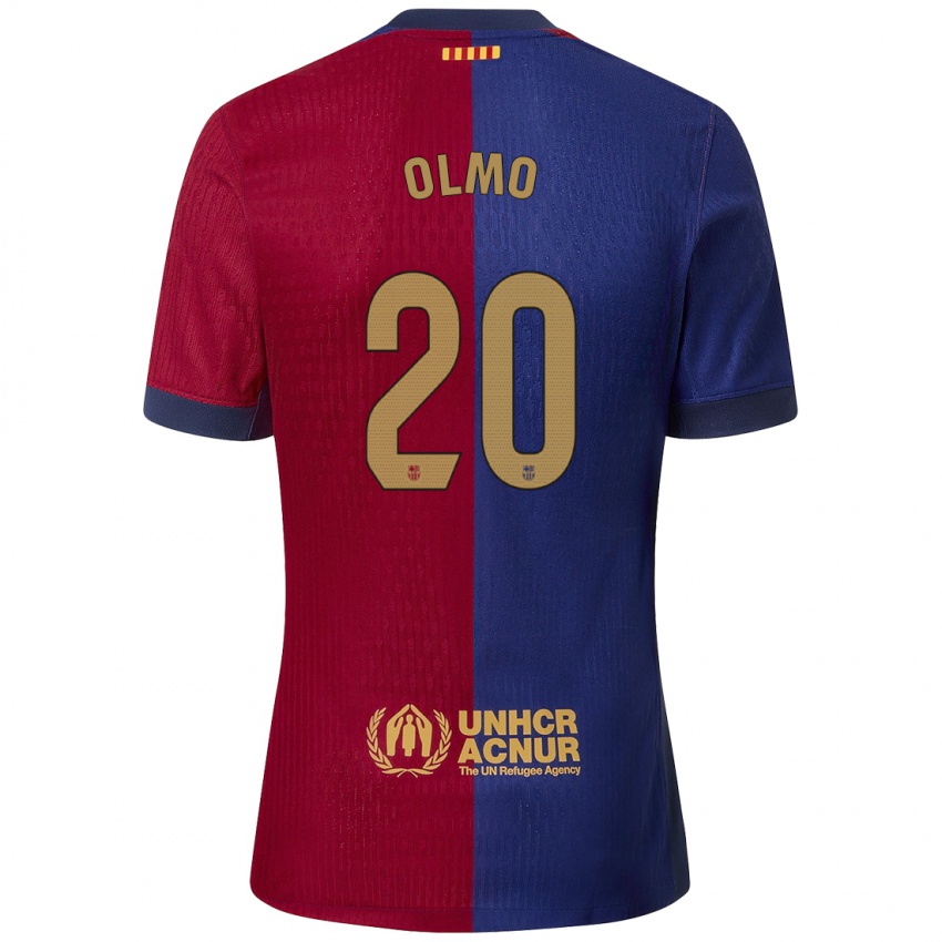 Férfi Dani Olmo #20 Kék Piros Hazai Jersey 2024/25 Mez Póló Ing