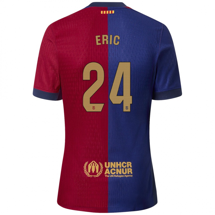 Férfi Eric Garcia #24 Kék Piros Hazai Jersey 2024/25 Mez Póló Ing