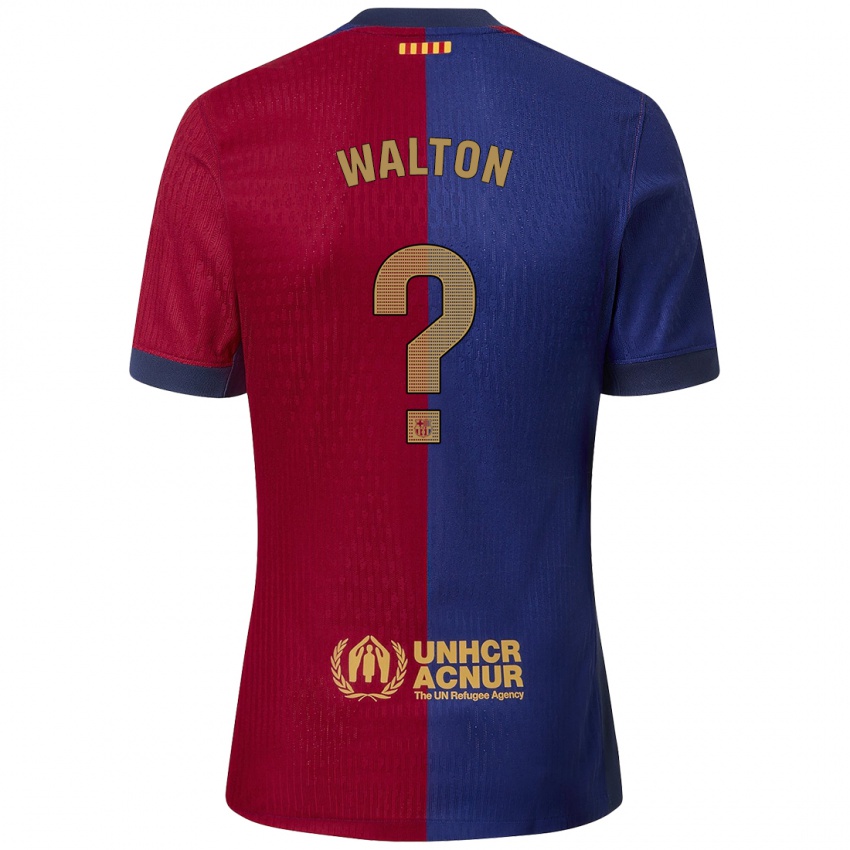 Férfi Alexander Walton #0 Kék Piros Hazai Jersey 2024/25 Mez Póló Ing