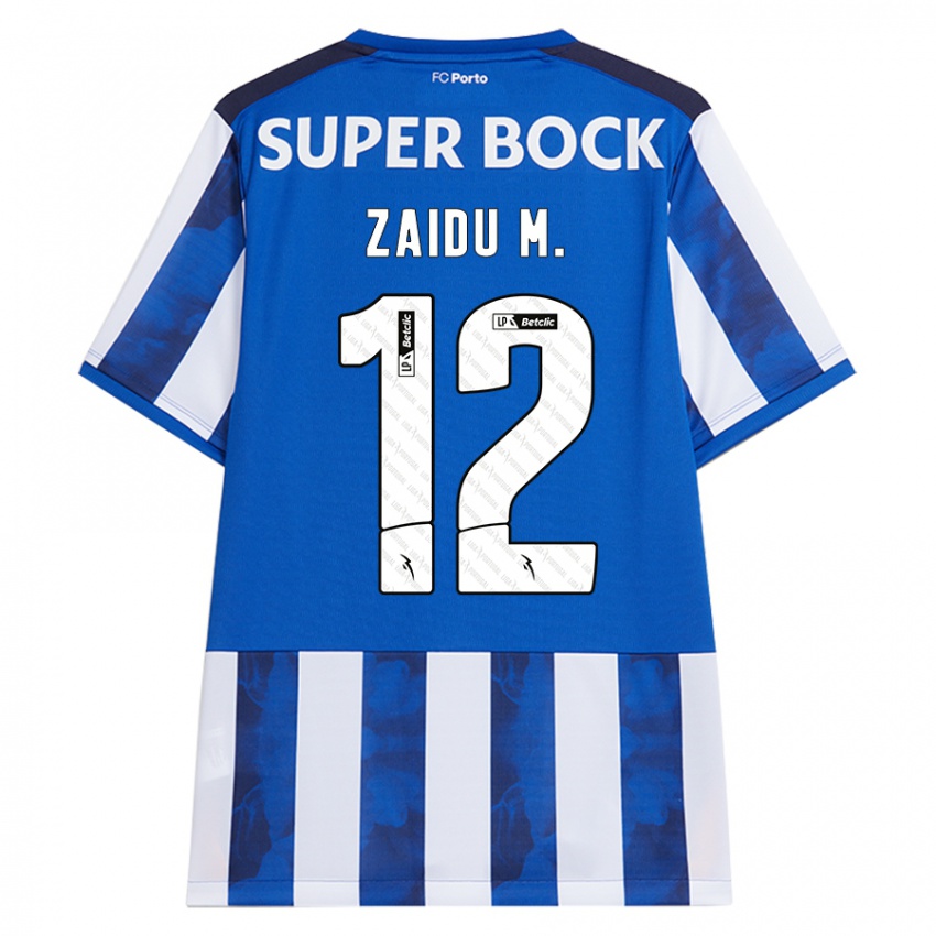 Férfi Zaidu #12 Kék Fehér Hazai Jersey 2024/25 Mez Póló Ing