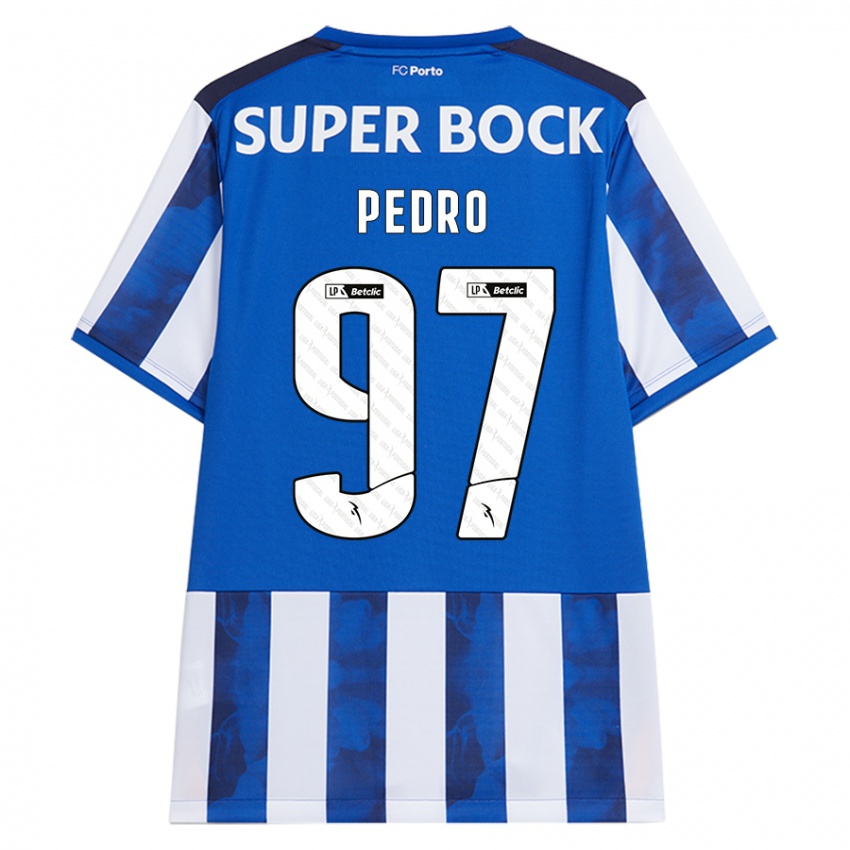 Férfi Zé Pedro #97 Kék Fehér Hazai Jersey 2024/25 Mez Póló Ing