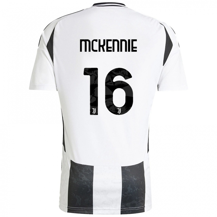 Férfi Weston Mckennie #16 Fehér Fekete Hazai Jersey 2024/25 Mez Póló Ing