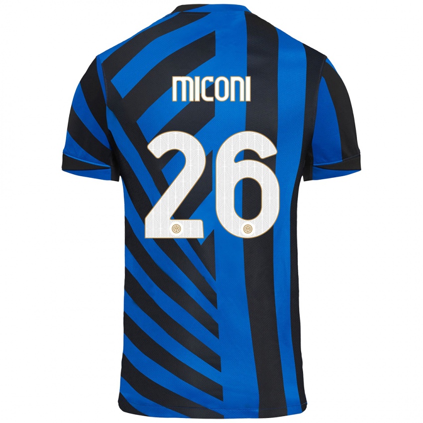 Férfi Riccardo Miconi #26 Kék Fekete Hazai Jersey 2024/25 Mez Póló Ing