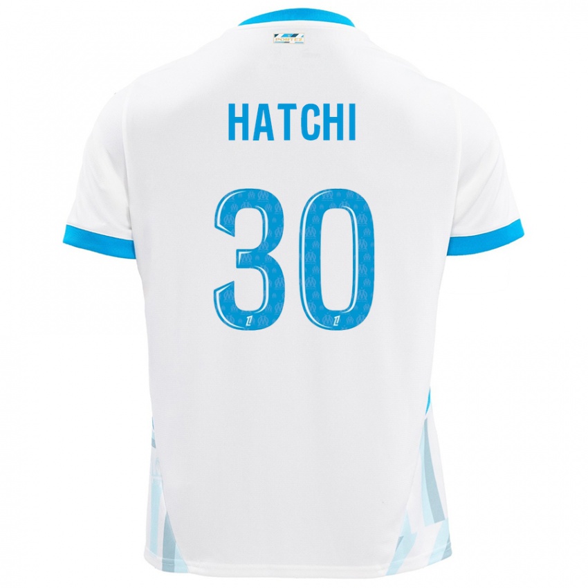 Férfi Anaïs Hatchi #30 Fehér Ég Kék Hazai Jersey 2024/25 Mez Póló Ing