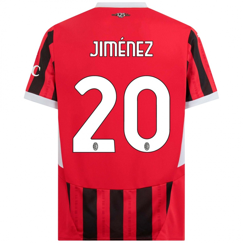 Férfi Álex Jiménez #20 Piros Fekete Hazai Jersey 2024/25 Mez Póló Ing