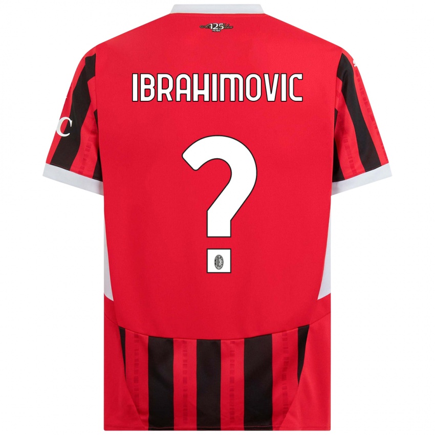 Férfi Vincent Ibrahimovic #0 Piros Fekete Hazai Jersey 2024/25 Mez Póló Ing