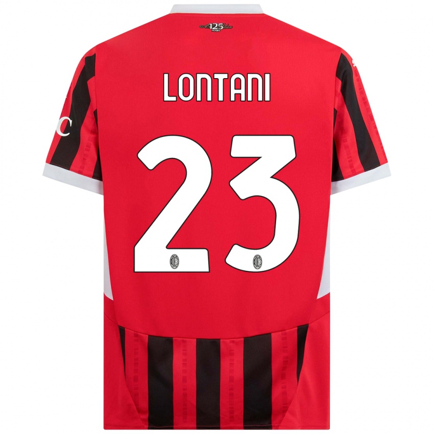 Férfi Simone Lontani #23 Piros Fekete Hazai Jersey 2024/25 Mez Póló Ing