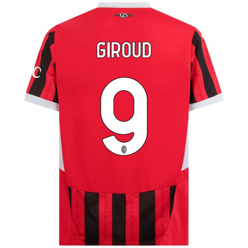 Férfi Olivier Giroud #9 Piros Fekete Hazai Jersey 2024/25 Mez Póló Ing