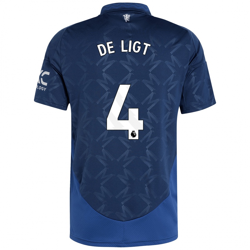 Férfi Matthijs De Ligt #4 Indigó Idegenbeli Jersey 2024/25 Mez Póló Ing