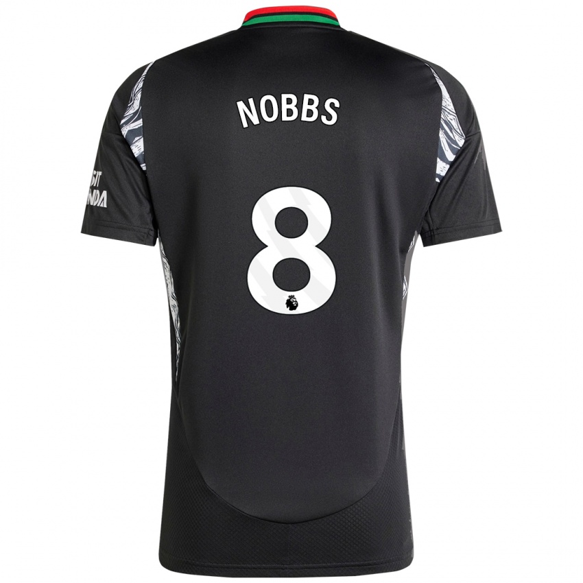 Férfi Nobbs #8 Fekete Idegenbeli Jersey 2024/25 Mez Póló Ing