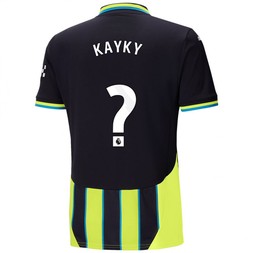 Férfi Kayky #0 Kék Sárga Idegenbeli Jersey 2024/25 Mez Póló Ing