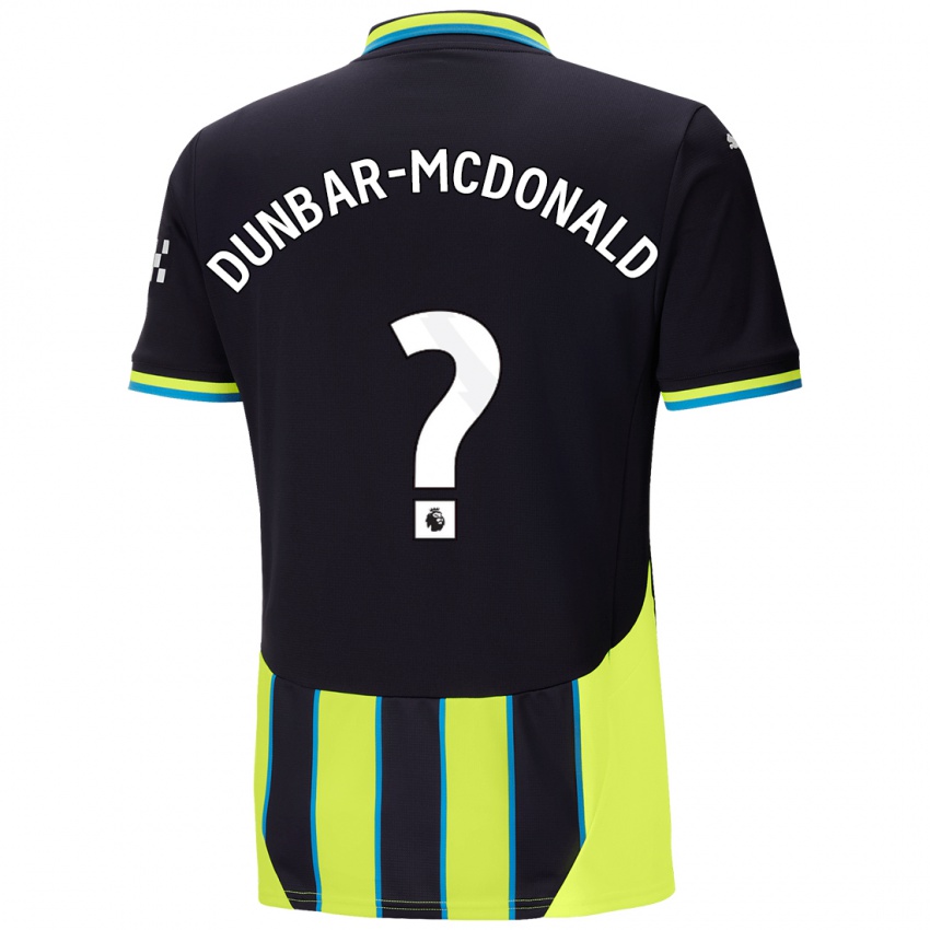 Férfi Christian Dunbar-Mcdonald #0 Kék Sárga Idegenbeli Jersey 2024/25 Mez Póló Ing