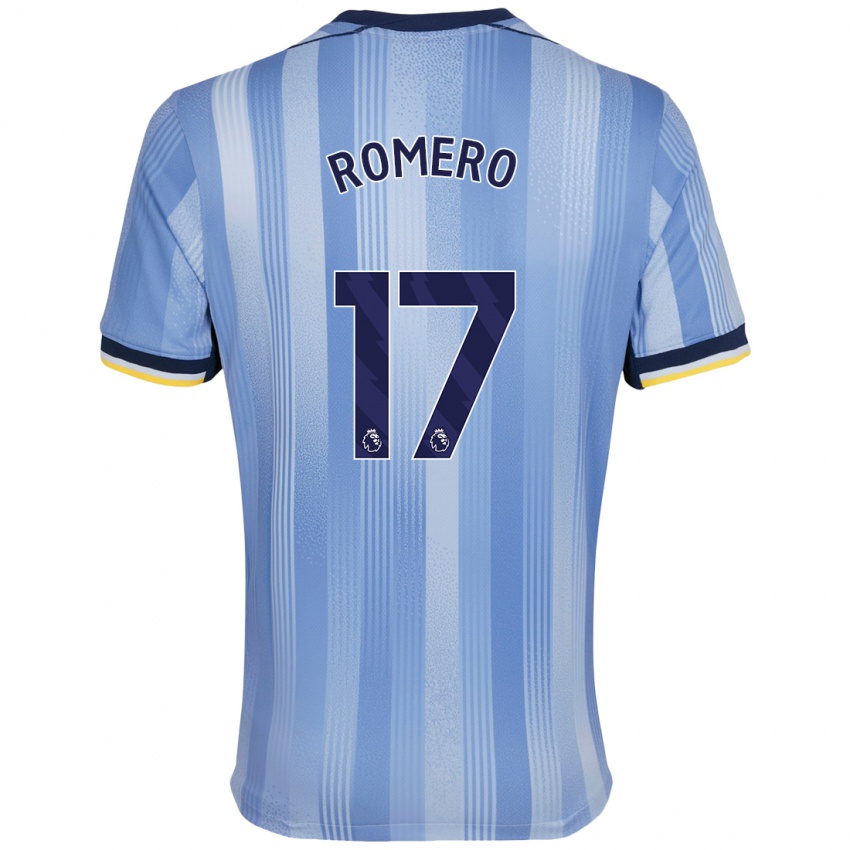 Férfi Cristian Romero #17 Világoskék Idegenbeli Jersey 2024/25 Mez Póló Ing