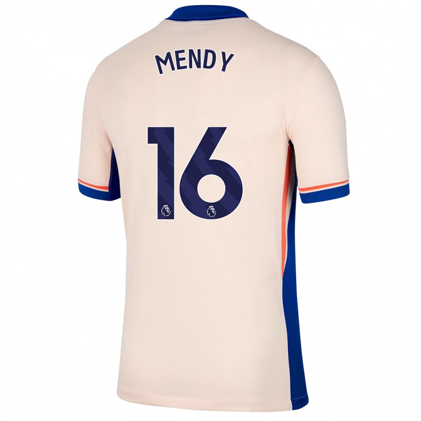 Férfi Edouard Mendy #16 Világos Bézs Idegenbeli Jersey 2024/25 Mez Póló Ing