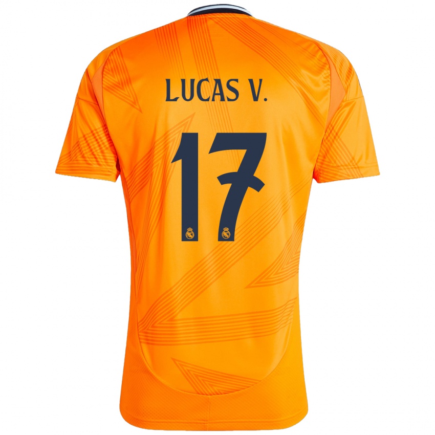 Férfi Lucas Vazquez #17 Narancs Idegenbeli Jersey 2024/25 Mez Póló Ing