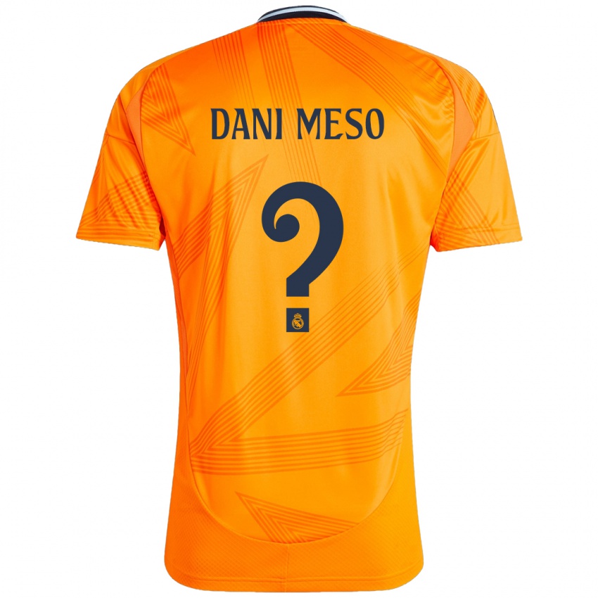 Férfi Dani Meso #0 Narancs Idegenbeli Jersey 2024/25 Mez Póló Ing