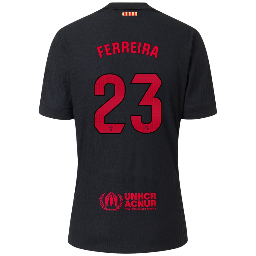 Férfi Geyse Ferreira #23 Fekete Piros Idegenbeli Jersey 2024/25 Mez Póló Ing