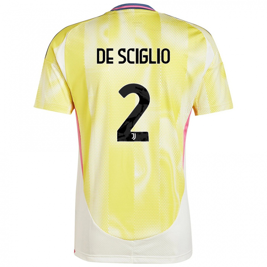 Férfi Mattia De Sciglio #2 Napsárga Idegenbeli Jersey 2024/25 Mez Póló Ing