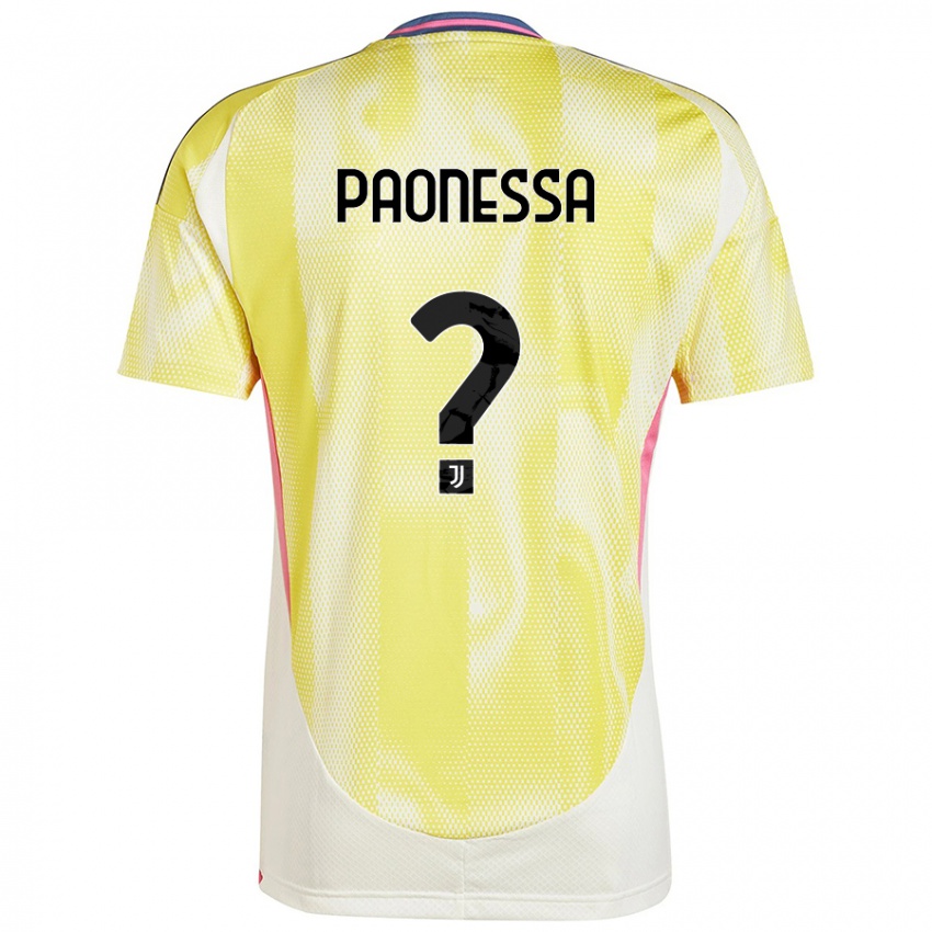 Férfi Riccardo Paonessa #0 Napsárga Idegenbeli Jersey 2024/25 Mez Póló Ing