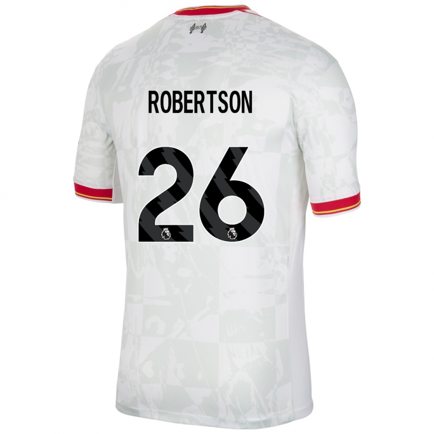 Férfi Andrew Robertson #26 Fehér Piros Fekete Harmadik Számú Jersey 2024/25 Mez Póló Ing