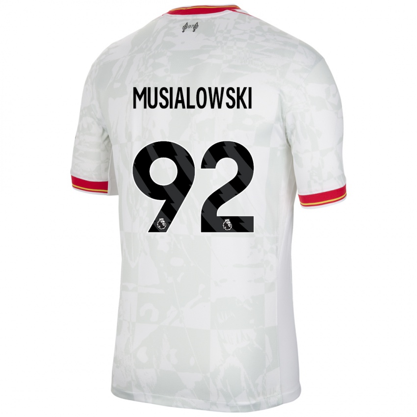 Férfi Mateusz Musialowski #92 Fehér Piros Fekete Harmadik Számú Jersey 2024/25 Mez Póló Ing